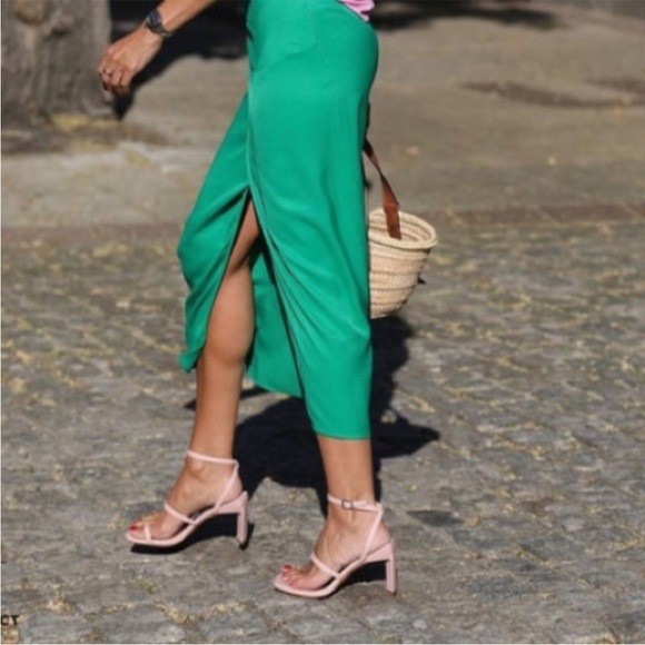 SENSO 7.5 Kendall II Sandals square toe ankle wrap buckle triangle heel - Picture 4 of 14